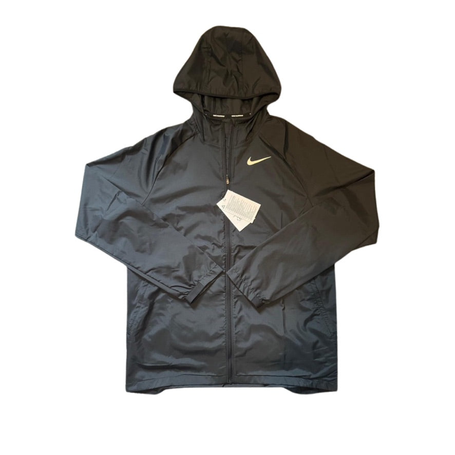 NIKE BLACK ESSENTIAL WINDBREAKER JACKET