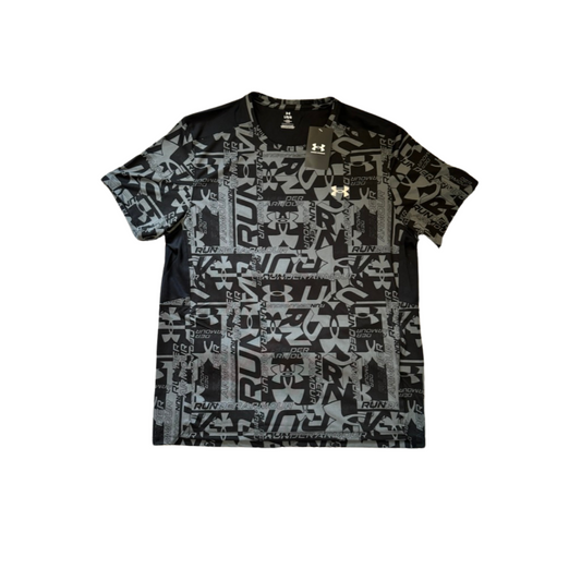 UNDER ARMOUR BLACK/GREY LAUNCH PRINT T-SHORT