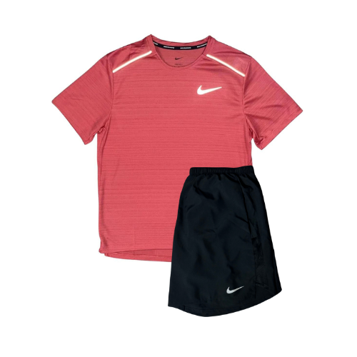 NIKE MILER 1.0 ABODE RED X BLACK CHALLENGER SHORTS 7"