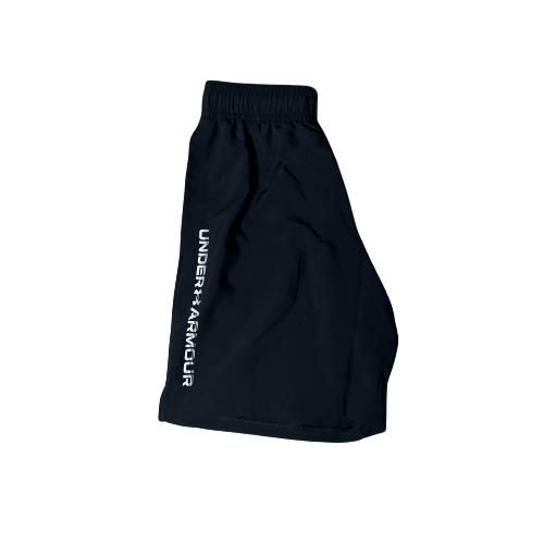 UNDER ARMOUR BLACK/WHITE WORDMARK SHORTS