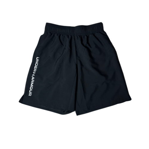 UNDER ARMOUR BLACK/WHITE WORDMARK SHORTS